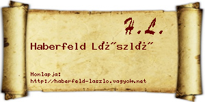 Haberfeld László névjegykártya